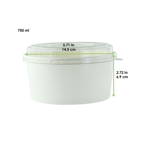 Insalatiera "Buckaty" tonda in cartone bianco   H69mm 750ml