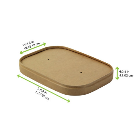 Coperchio in PET per insalatiera Reckaty (PET1) 170x122mm H17mm