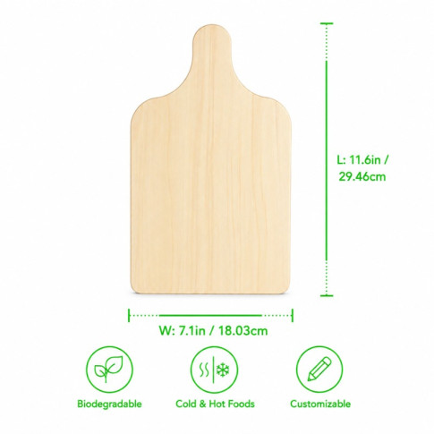 Tavole da aperitivo in legno 295x180mm H2,2mm