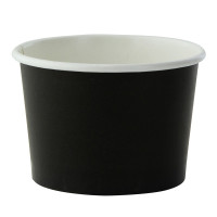 Contenitore in cartone nero per alimenti caldi e freddi  H50mm 130ml