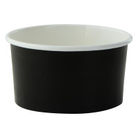 Contenitore in cartone nero per alimenti caldi e freddi  H44mm 130ml