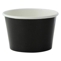 Contenitore in cartone nero per alimenti caldi e freddi  H62mm 280ml