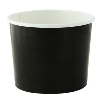 Contenitore in cartone nero per alimenti caldi e freddi  H70mm 320ml