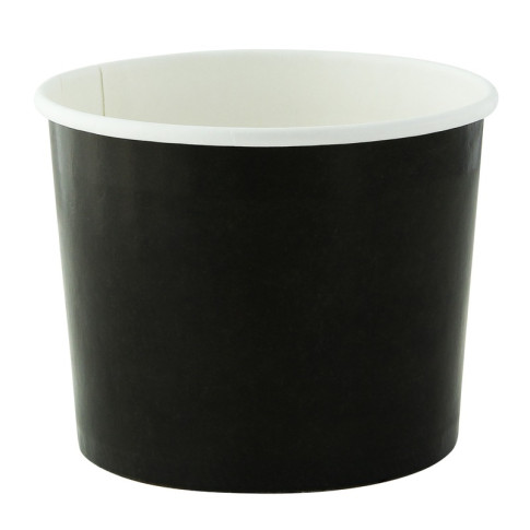 Contenitore in cartone nero per alimenti caldi e freddi  H70mm 320ml