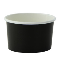 Contenitore in cartone nero per alimenti caldi e freddi  H30mm 60ml