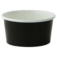Contenitore in cartone nero per alimenti caldi e freddi  H40mm 86ml