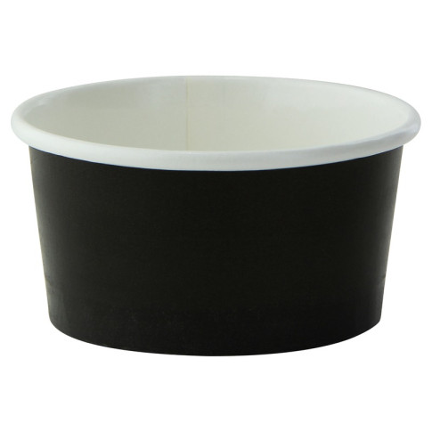 Contenitore in cartone nero per alimenti caldi e freddi  H40mm 86ml