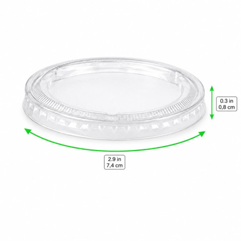 Coperchio piatto in PET trasparente  H8mm