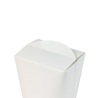 Contenitore tondo in cartone bianco stile orientale, chiusura a incastro  H98mm 750ml