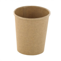 Contenitore in cartone kraft plastic-free waterbased per alimenti caldi e freddi (C/PAP 81)  H65mm 120ml
