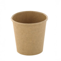Contenitore in cartone kraft plastic-free waterbased per alimenti caldi e freddi (C/PAP 81)  H58mm 100ml