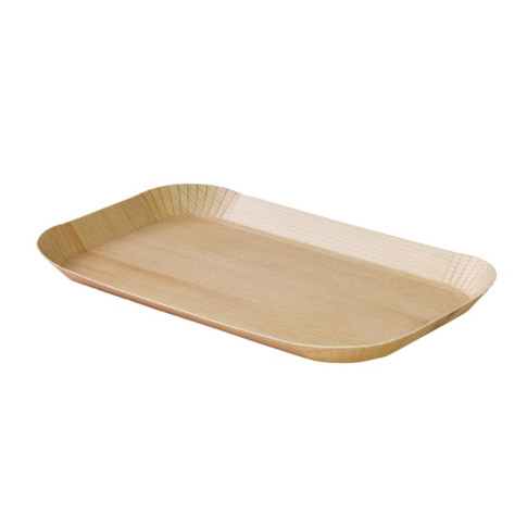 Vassoio decorativo in legno chiaro laminato  185x105mm H12mm