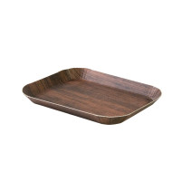 Vassoio decorativo in legno scuro 168x127mm H15mm