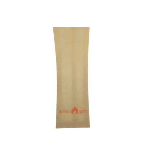 Sacchetto in carta scura kraft, speciale per forno 110x35mm H330mm