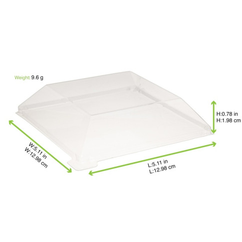 Copercho in PET per vassoio Samourai (PET1) 130x130mm H20mm