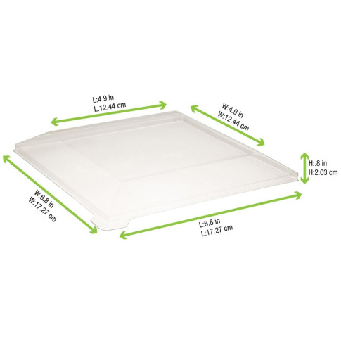 Copercho in PET per vassoio Samourai (PET1) 180x180mm H19mm