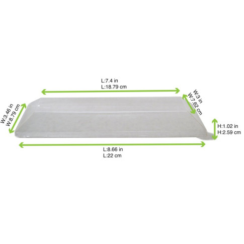 Copercho in PET per vassoio Samourai (PET1) 224x93mm H25mm