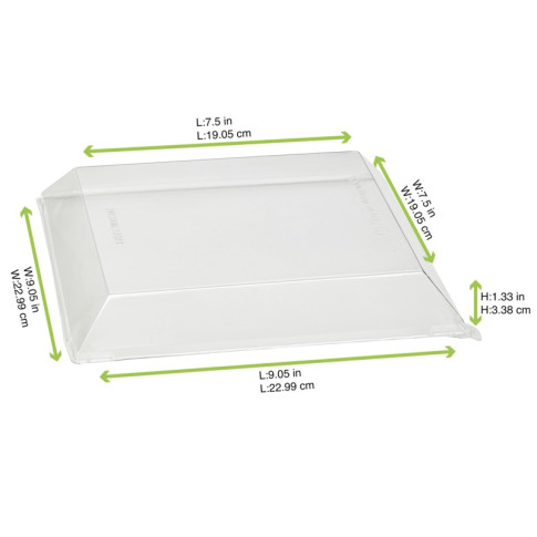 Copercho in PET per vassoio Samourai (PET1) 230x230mm H34mm