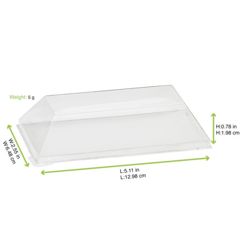 Copercho in PET per vassoio Samourai (PET1) 135x70mm H32mm