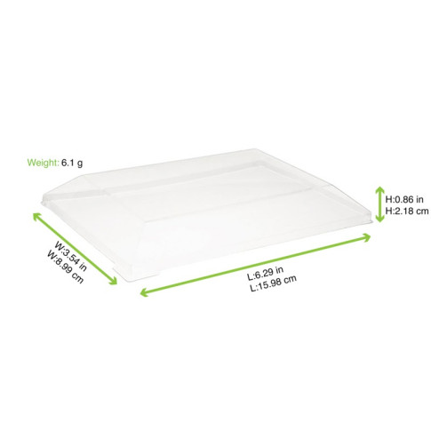 Copercho in PET per vassoio Samourai (PET1) 162x90mm H23mm
