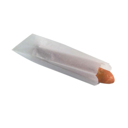 Sacchetto per panino in carta antiunto bianca 100x40mm H340mm