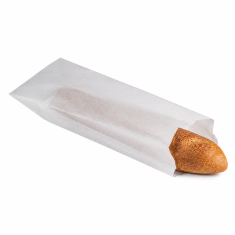 Sacchetto per panino in carta bianca 100x40mm H340mm