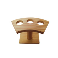 Supporto in bambù a 3 fori per coni 160x75mm H90mm