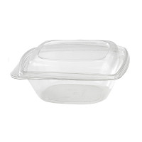 Insalatiera in PET coperchio trasparente  190x190mm H65mm 1000ml