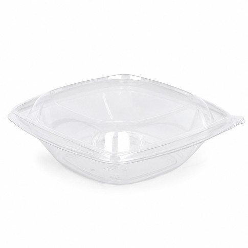 Insalatiera in PET quadrata con coperchio 190x190mm H75mm 1000ml