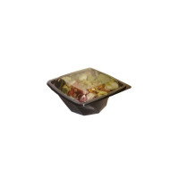 Insalatiera in  "Twirl" PET quadrata nera 200x200mm H80mm 1000ml