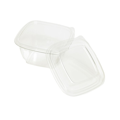 Insalatiera quadrata PET + coperchio 130x130mm H60mm 480ml