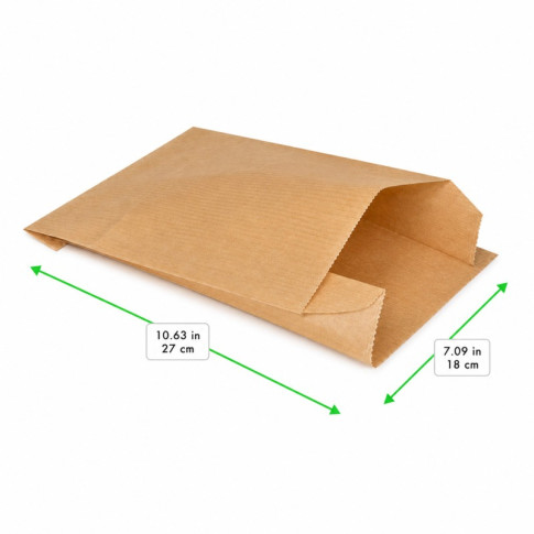 Sacchetto multiuso in carta scura 180x80mm H270mm
