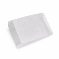 Sacchetto multiuso in carta bianca, decorazione croissant 140x60mm H220mm
