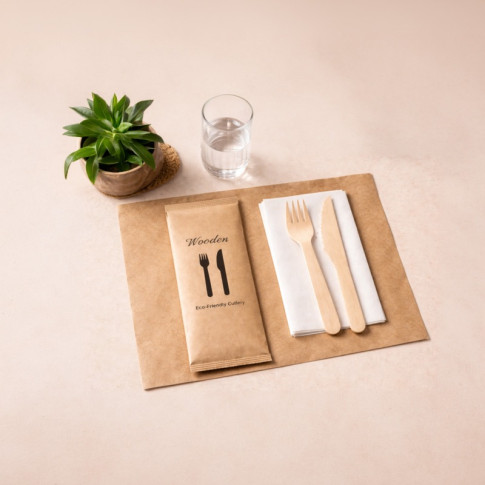 Set vassoio in carta beige 300x400mm