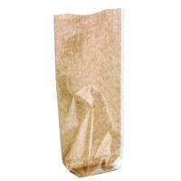 Sacchetto trasparente con fondo in cartone kraft 120 H260mm