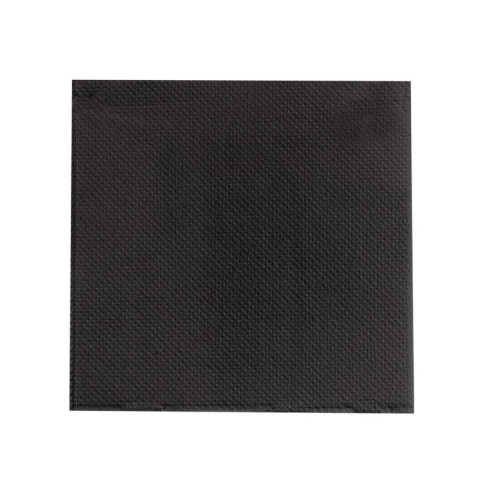 Tovagliolo nero micropoint a 2 strati  380x380mm