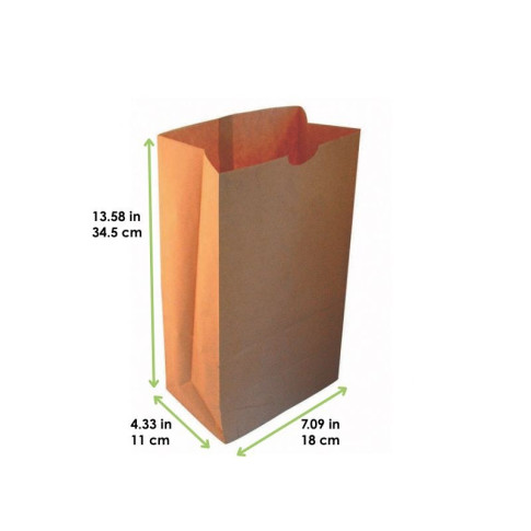 Sacchetto "SOS" in carta kraft riciclata 180x110mm H345mm