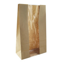 Sacchetto "SOS" in carta kraft con finestra 225x120mm H375mm