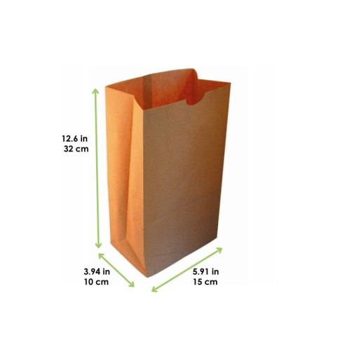 Sacchetto "SOS" in carta kraft riciclata 150x100mm H320mm