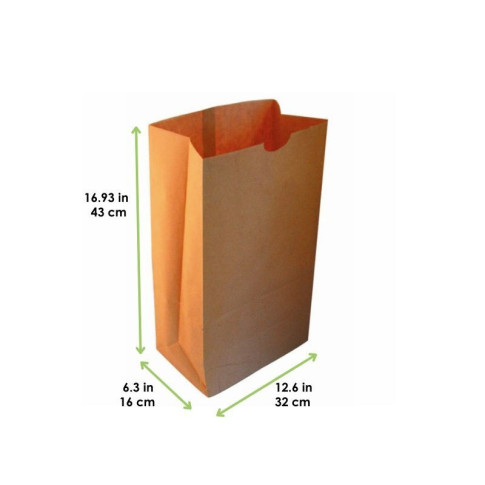 Sacchetto "SOS" in carta kraft riciclata 320x160mm H430mm