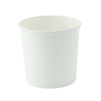 Contenitore in cartone bianco per alimenti caldi e freddi  H89mm 350ml