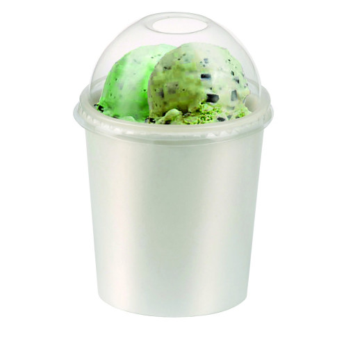 Contenitore in cartone bianco per alimenti caldi e freddi  H100mm 490ml