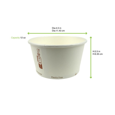 Contenitore da zuppa "Nature" biodegradabile  H64mm 350ml