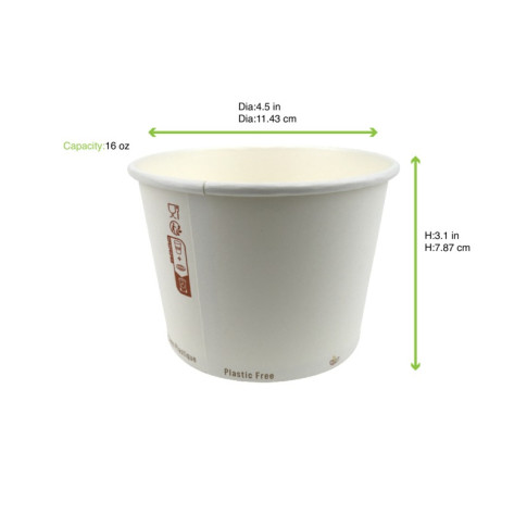 Contenitore da zuppa "Nature" biodegradabile  H80mm 470ml