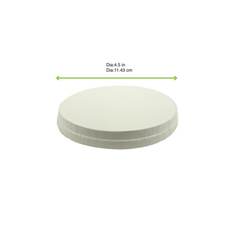 Coperchio di cartone bianco senza plastica