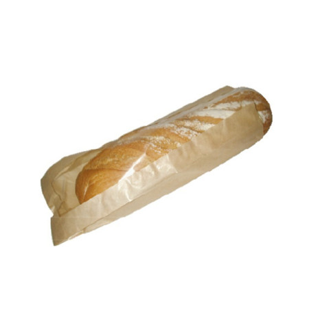 Sacchetto da baguette in carta kraft con finestra 100x40mm H580mm