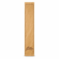 Sacchetto da pane in carta kraft decorazione marrone 120x80mm H490mm