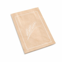 Sacchetto da pane in carta kraft decorazione gialla 140x60mm H360mm