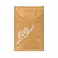 Sacchetto da pane in carta kraft decorazione bianca 240x80mm H410mm