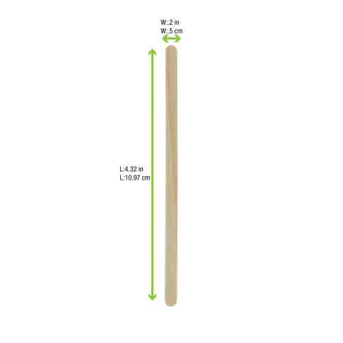 Palettina in legno con estremità arrotondate (FOR50) 5 H110mm